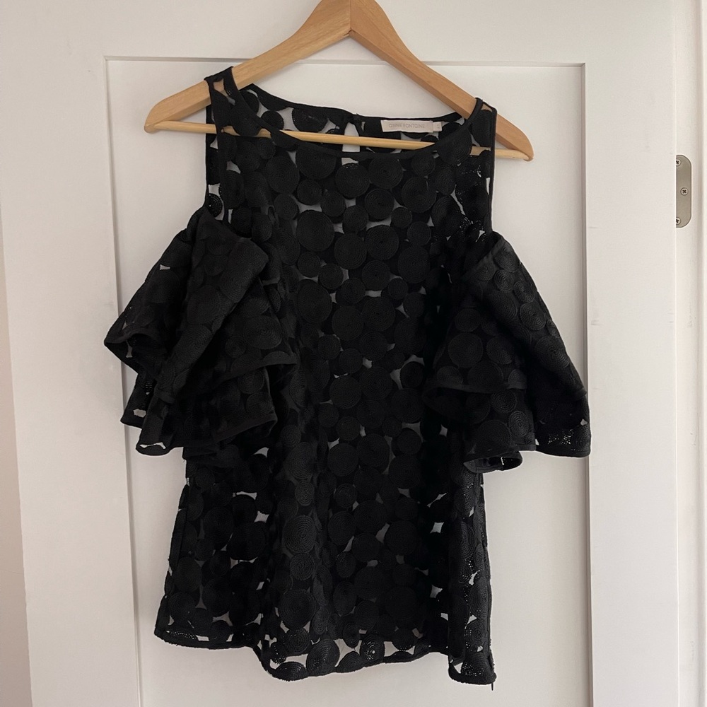 Anne Fontaine Sheer, detailed blouse, L, 42
